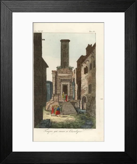 Framed Print : Temple dedicated to Asclepius, Greek god of medicine Framed Print : Temple dedicated to Asclepius, Greek god of medicine