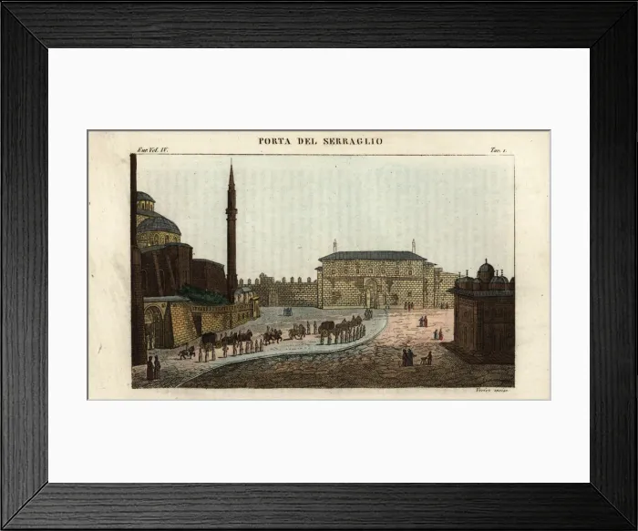 Framed Print : Gate to the seraglio, Topkapi Palace, Istanbul, 18th century Framed Print : Gate to the seraglio, Topkapi Palace, Istanbul, 18th century