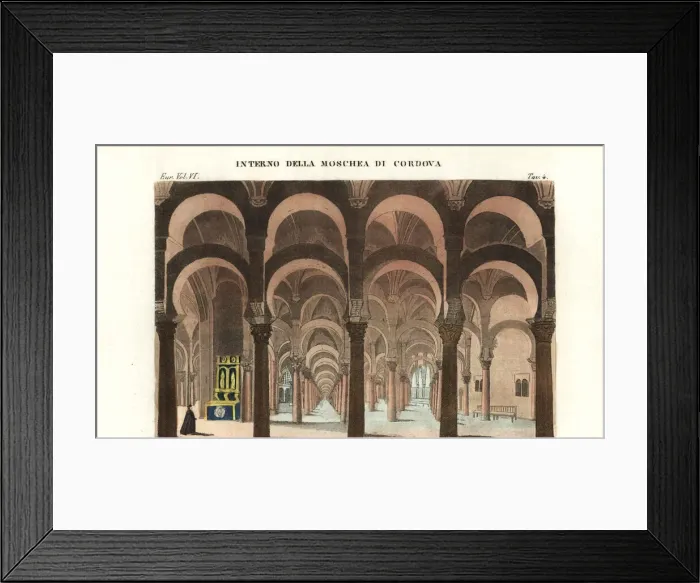 Framed Print : Interior of the Great Mosque in Cordoba, Spain, 18th century Framed Print : Interior of the Great Mosque in Cordoba, Spain, 18th century