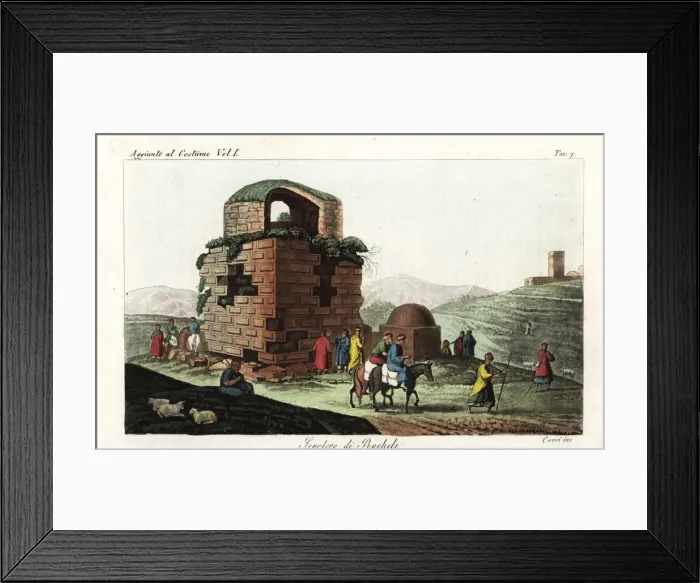 Framed Print : Ruins of Rachels Tomb, near Bethlehem, 1800s Framed Print : Ruins of Rachels Tomb, near Bethlehem, 1800s