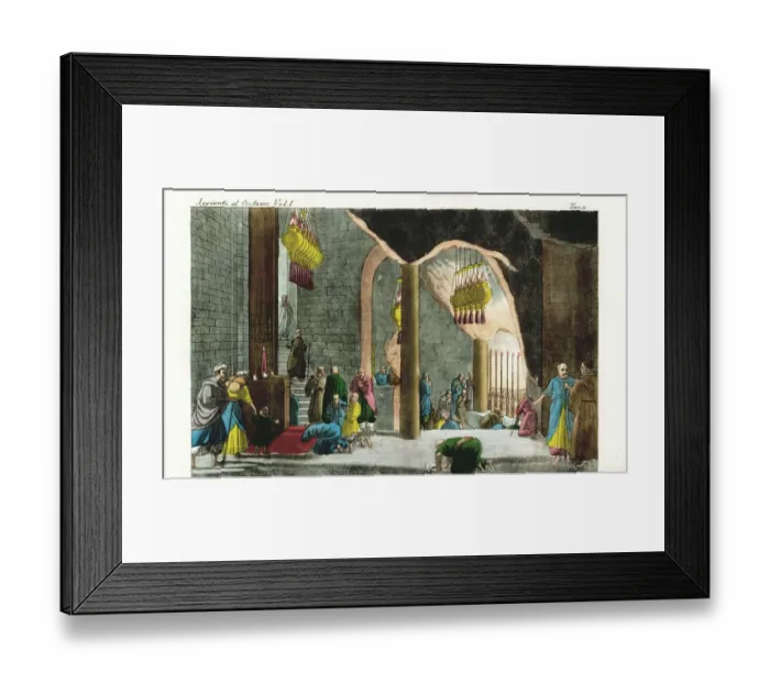 Framed Print : Subterranean church in Bethlehem, 1800s