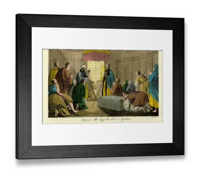 Framed Print : Entrance of the Chapel of the Holy Sepulchre, 1800s Framed Print : Entrance of the Chapel of the Holy Sepulchre, 1800s