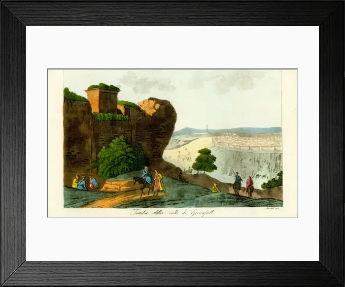 Framed Print : Tomb in the Valley of Jehoshaphat, 1800s Framed Print : Tomb in the Valley of Jehoshaphat, 1800s
