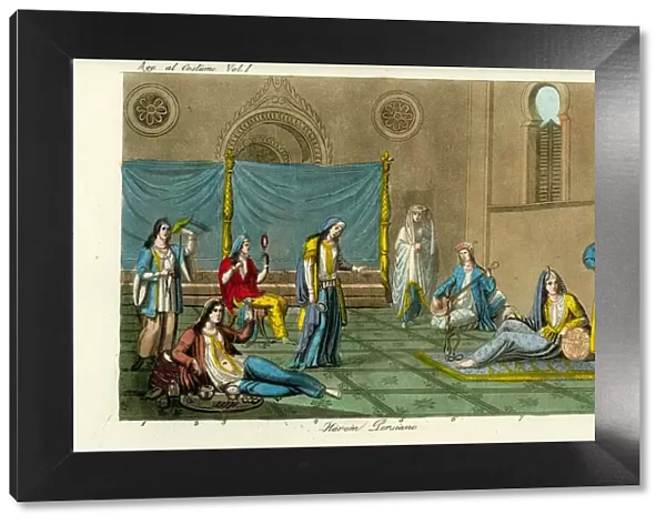 Women of the Persian harem, 1800s