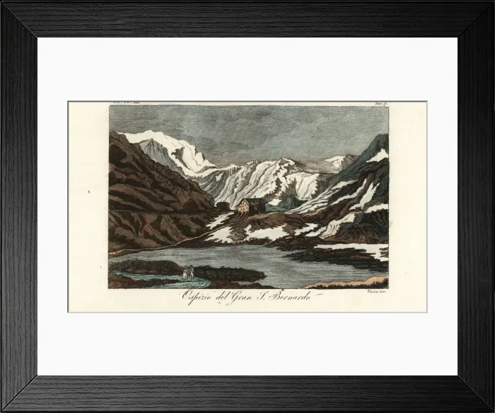 Framed Print : Great St Bernard Hospice in the Pennine Alps, Switzerland Framed Print : Great St Bernard Hospice in the Pennine Alps, Switzerland