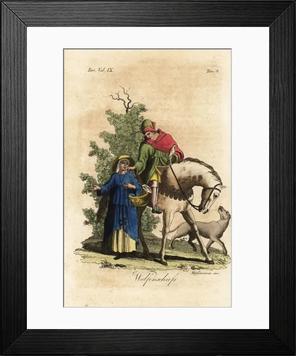 Framed Print : A bailiff of Wolfenschiessen, Switzerland, on horseback Framed Print : A bailiff of Wolfenschiessen, Switzerland, on horseback
