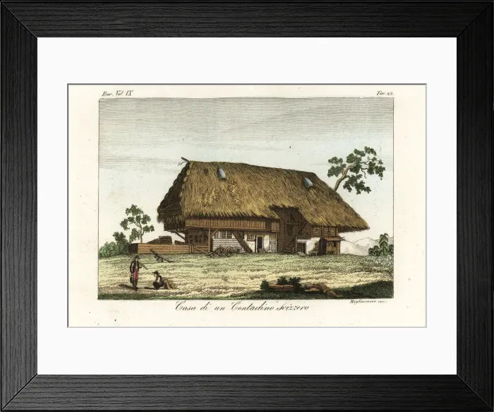 Framed Print : House of a Swiss farmer Framed Print : House of a Swiss farmer