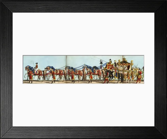 Framed Print : Queen Victorias State Coach in her coronation procession Framed Print : Queen Victorias State Coach in her coronation procession