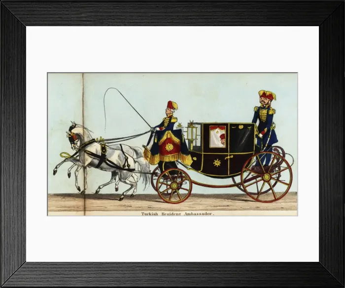 Framed Print : Carriage of the Turkish Resident Ambassador In Queen Framed Print : Carriage of the Turkish Resident Ambassador In Queen