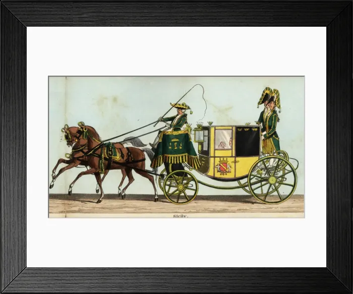 Framed Print : Carriage of Count Ludolf, Sicilian ambassador, in Framed Print : Carriage of Count Ludolf, Sicilian ambassador, in