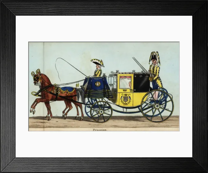 Framed Print : Carriage of the Prussian minister, Baron Bulow, in Framed Print : Carriage of the Prussian minister, Baron Bulow, in