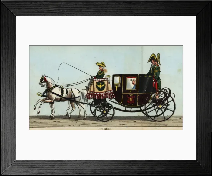 Framed Print : Carriage of the Brazilian minister, M. Galvao, in Framed Print : Carriage of the Brazilian minister, M. Galvao, in