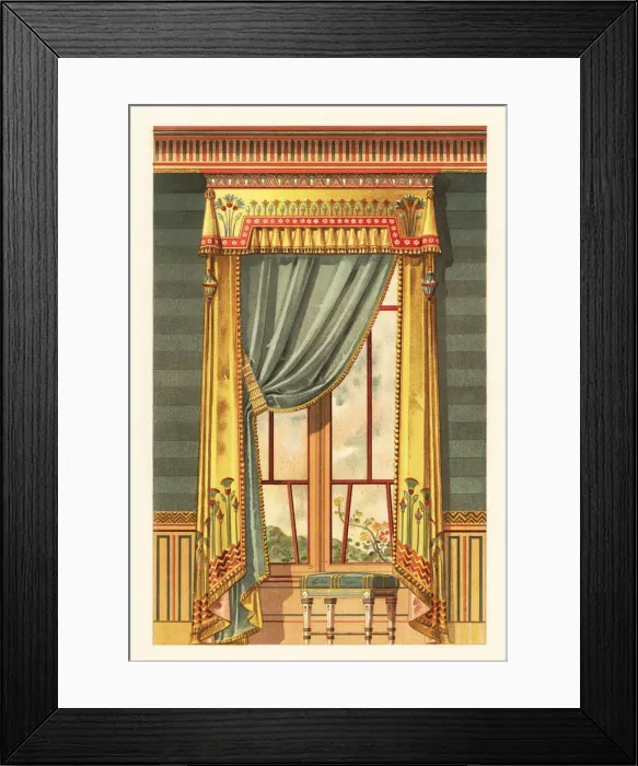 Framed Print : Luxury Egyptian-style wall hangings, circa 1900 Framed Print : Luxury Egyptian-style wall hangings, circa 1900