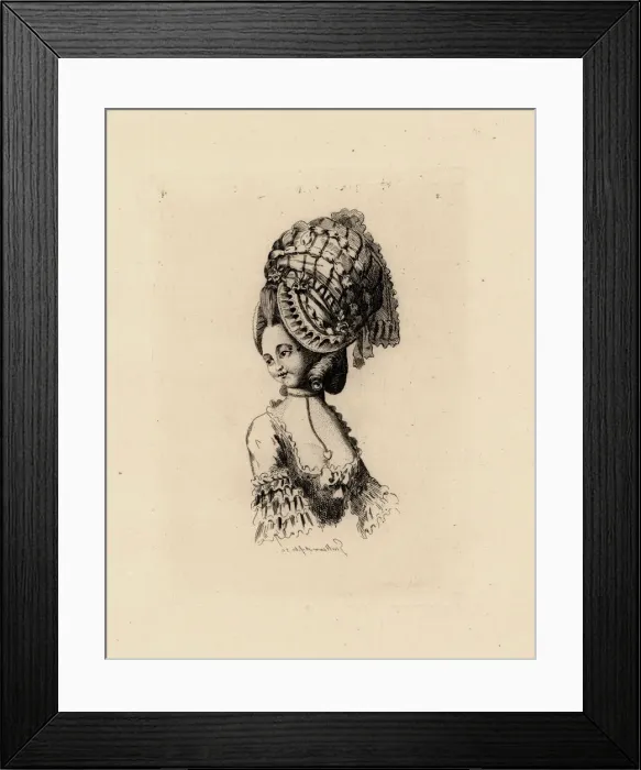 Framed Print : Fashionable hat from the era of Marie Antoinette Framed Print : Fashionable hat from the era of Marie Antoinette