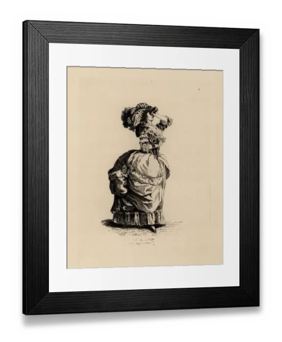Framed Print : Woman with a telescope, era of Marie Antoinette Framed Print : Woman with a telescope, era of Marie Antoinette