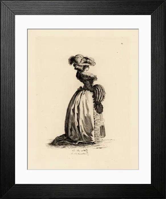 Framed Print : Woman with muff, era of Marie Antoinette Framed Print : Woman with muff, era of Marie Antoinette