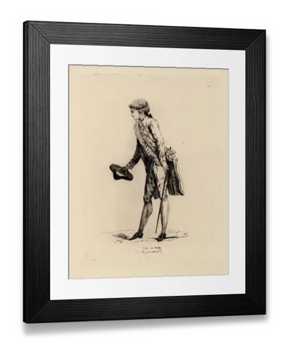 Framed Print : Gentleman in embroidered coat, era of Marie Antoinette Framed Print : Gentleman in embroidered coat, era of Marie Antoinette