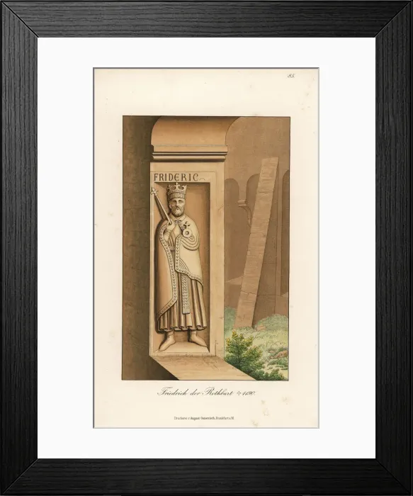 Framed Print : Costume of Frederick I, Holy Roman Emperor, d. 1190 Framed Print : Costume of Frederick I, Holy Roman Emperor, d. 1190
