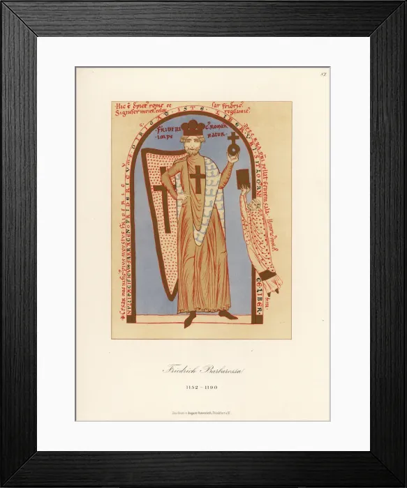 Framed Print : Costume of Frederick I, Holy Roman Emperor, d. 1190 Framed Print : Costume of Frederick I, Holy Roman Emperor, d. 1190