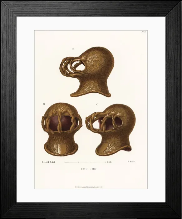 Framed Print : German tournament helmet of the mid-15th century Framed Print : German tournament helmet of the mid-15th century