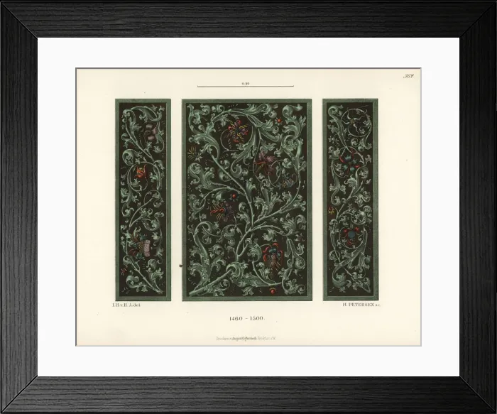 Framed Print : Decorated sides and back of house altar, German Framed Print : Decorated sides and back of house altar, German
