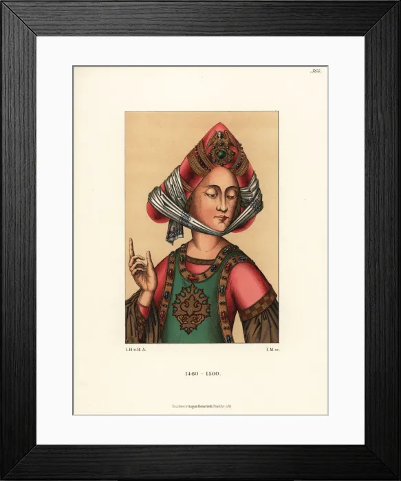 Framed Print : Bust of a German woman of the late 15th century Framed Print : Bust of a German woman of the late 15th century