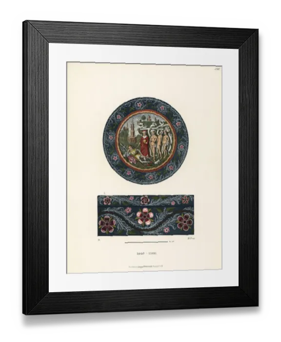 Framed Print : Painted decorative box from the late 15th century Framed Print : Painted decorative box from the late 15th century