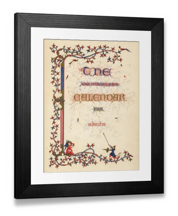 Framed Print : Title page from illuminated calendar for 1846 Framed Print : Title page from illuminated calendar for 1846