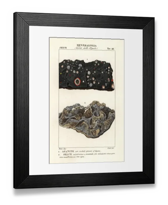 Framed Print : Aphanite and chalcedony flint Framed Print : Aphanite and chalcedony flint