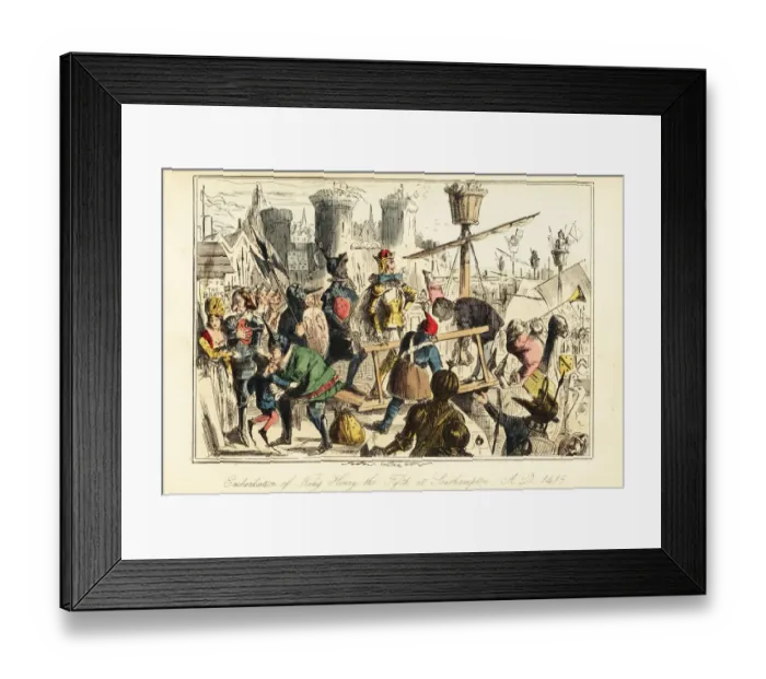 Framed Print : King Henry V of England boarding Trinity at Southampton Framed Print : King Henry V of England boarding Trinity at Southampton
