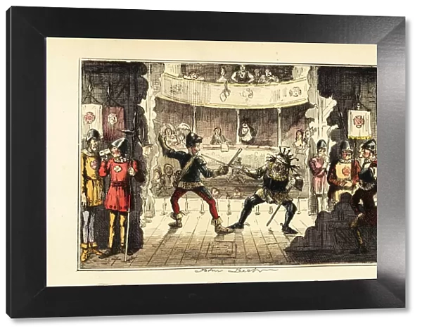 Actors playing Henry Tudor fighting King Richard III