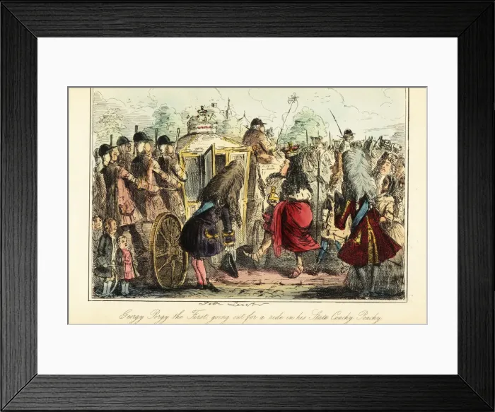 Framed Print : King George I of England boarding the royal coach Framed Print : King George I of England boarding the royal coach