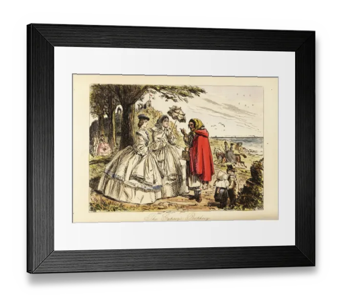 Framed Print : Rosa McDermott and her mother hearing a prophecy Framed Print : Rosa McDermott and her mother hearing a prophecy