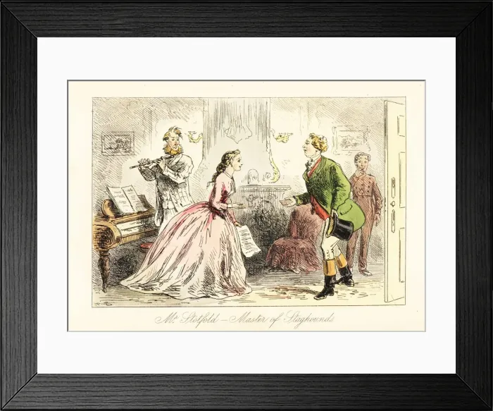 Framed Print : English gentleman being shown into a drawing room Framed Print : English gentleman being shown into a drawing room
