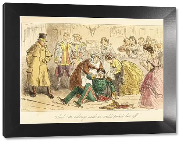 Fight in the servants quarters during a dance party