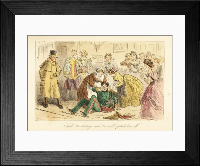 Framed Print : Fight in the servants quarters during a dance party Framed Print : Fight in the servants quarters during a dance party
