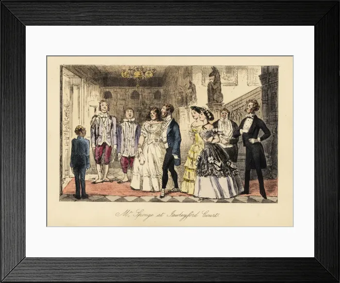 Framed Print : English gentleman and ladies announced before dinner Framed Print : English gentleman and ladies announced before dinner