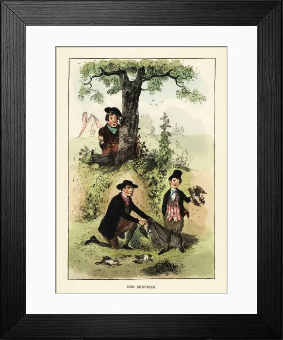 Framed Print : Landowner discovering poachers netting partriduges Framed Print : Landowner discovering poachers netting partriduges