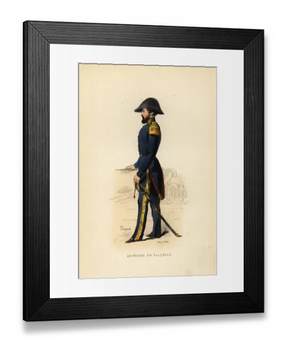 Framed Print : Uniform of a ships ensign, enseigne de vaisseau Framed Print : Uniform of a ships ensign, enseigne de vaisseau