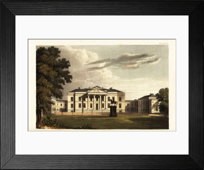Framed Print : Hackwood Park House, seat of Baron Bolton Framed Print : Hackwood Park House, seat of Baron Bolton