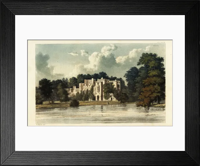 Framed Print : Guys Cliff, Warwickshire, the seat of Bertie Greatheed Framed Print : Guys Cliff, Warwickshire, the seat of Bertie Greatheed