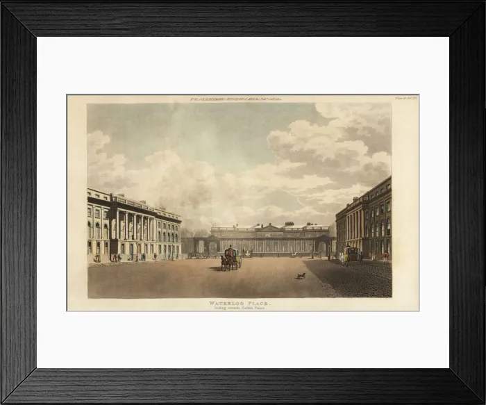 Framed Print : View of Waterloo Place, looking toward Carlton Palace Framed Print : View of Waterloo Place, looking toward Carlton Palace
