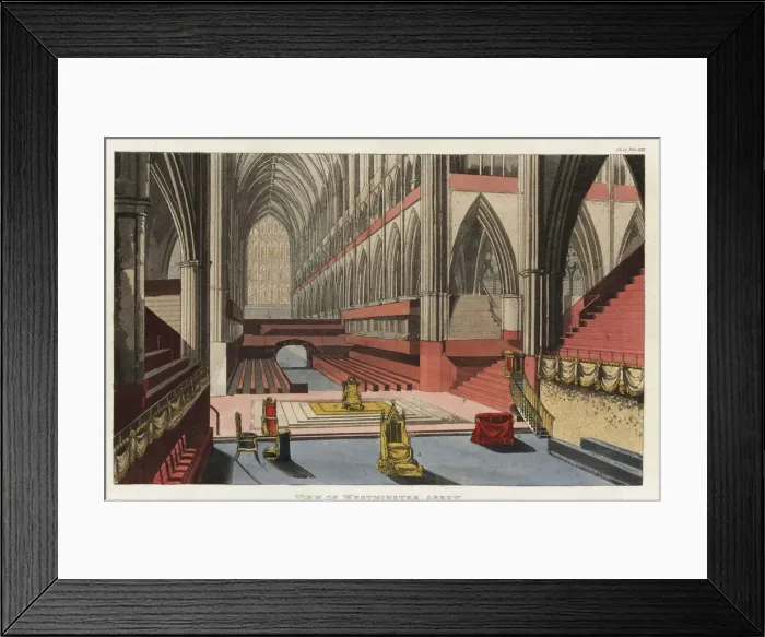 Framed Print : View of Westminster Abbey, 1821 Framed Print : View of Westminster Abbey, 1821