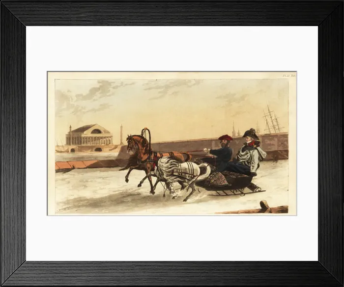 Framed Print : Sleigh used in winter by Alexander Emperor of Russia Framed Print : Sleigh used in winter by Alexander Emperor of Russia