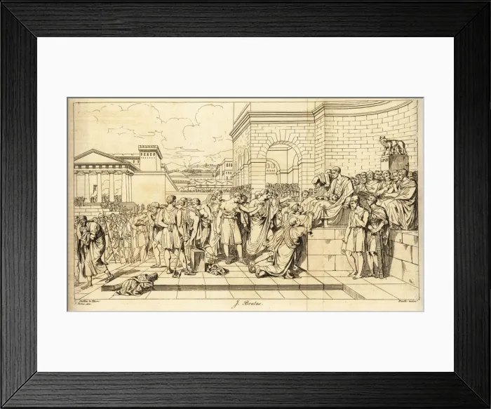 Framed Print : The judgement of Brutus on his sons