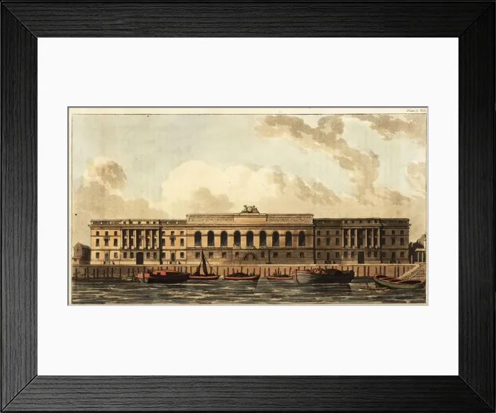 Framed Print : The New Custom House on the River Thames, London Framed Print : The New Custom House on the River Thames, London