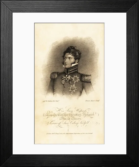 Framed Print : Leopold George Christian Frederick, Duke of Saxony Framed Print : Leopold George Christian Frederick, Duke of Saxony