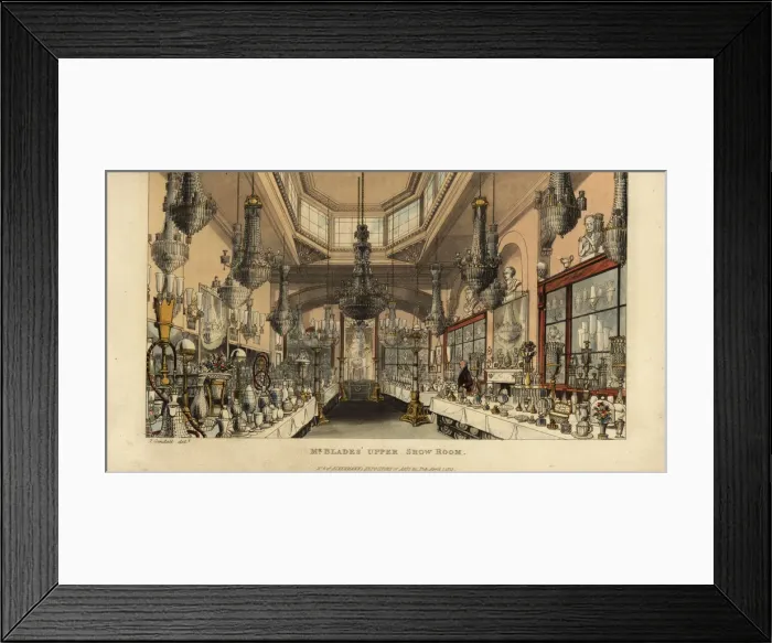 Framed Print : John Blades upper showroom of ornamental glass Framed Print : John Blades upper showroom of ornamental glass