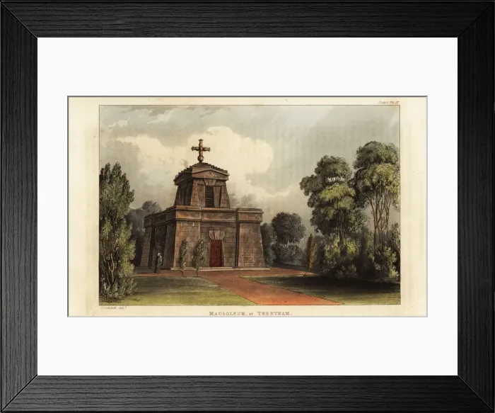 Framed Print : Neoclassical mausoleum at Trentham Hall Framed Print : Neoclassical mausoleum at Trentham Hall