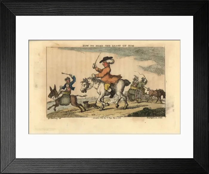 Framed Print : Regency man riding a horse using a whip Framed Print : Regency man riding a horse using a whip